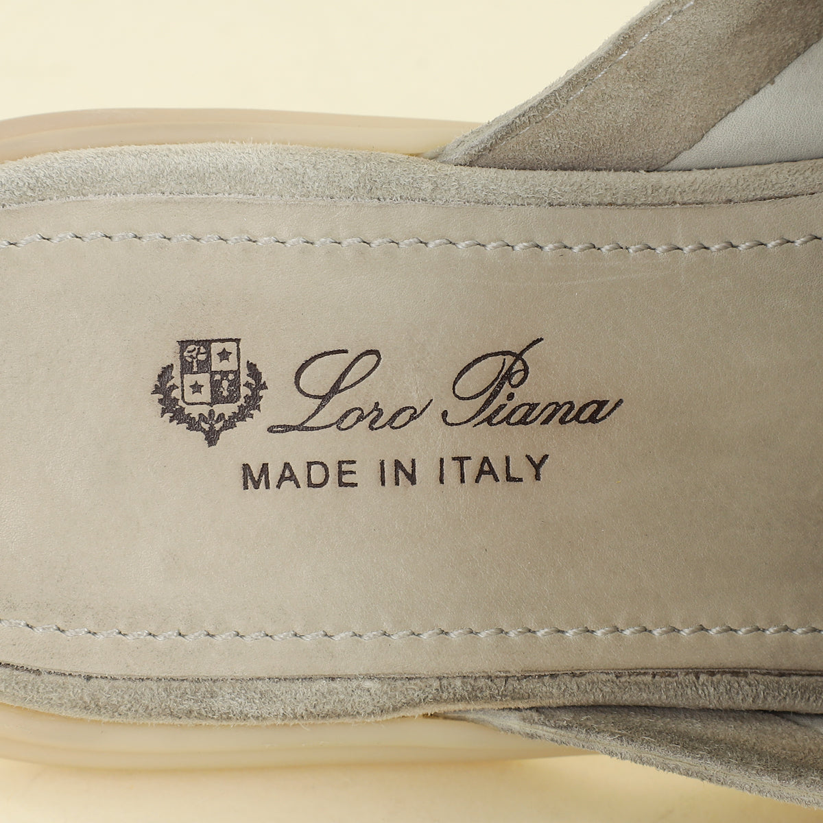 Loro Piana Tapioca Babouche Charms Walk Loafer 40.5