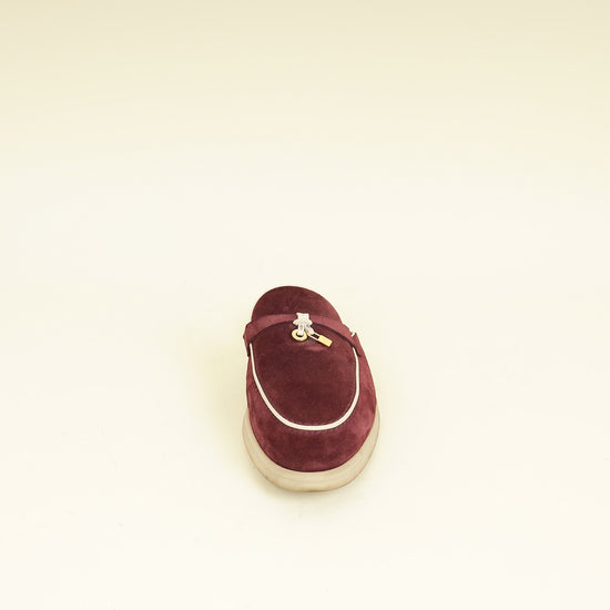 Loro Piana Azuki Bean Babouche Charms Walk Loafer 40