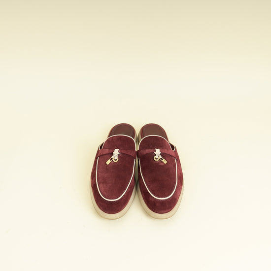 Loro Piana Azuki Bean Babouche Charms Walk Loafer 40