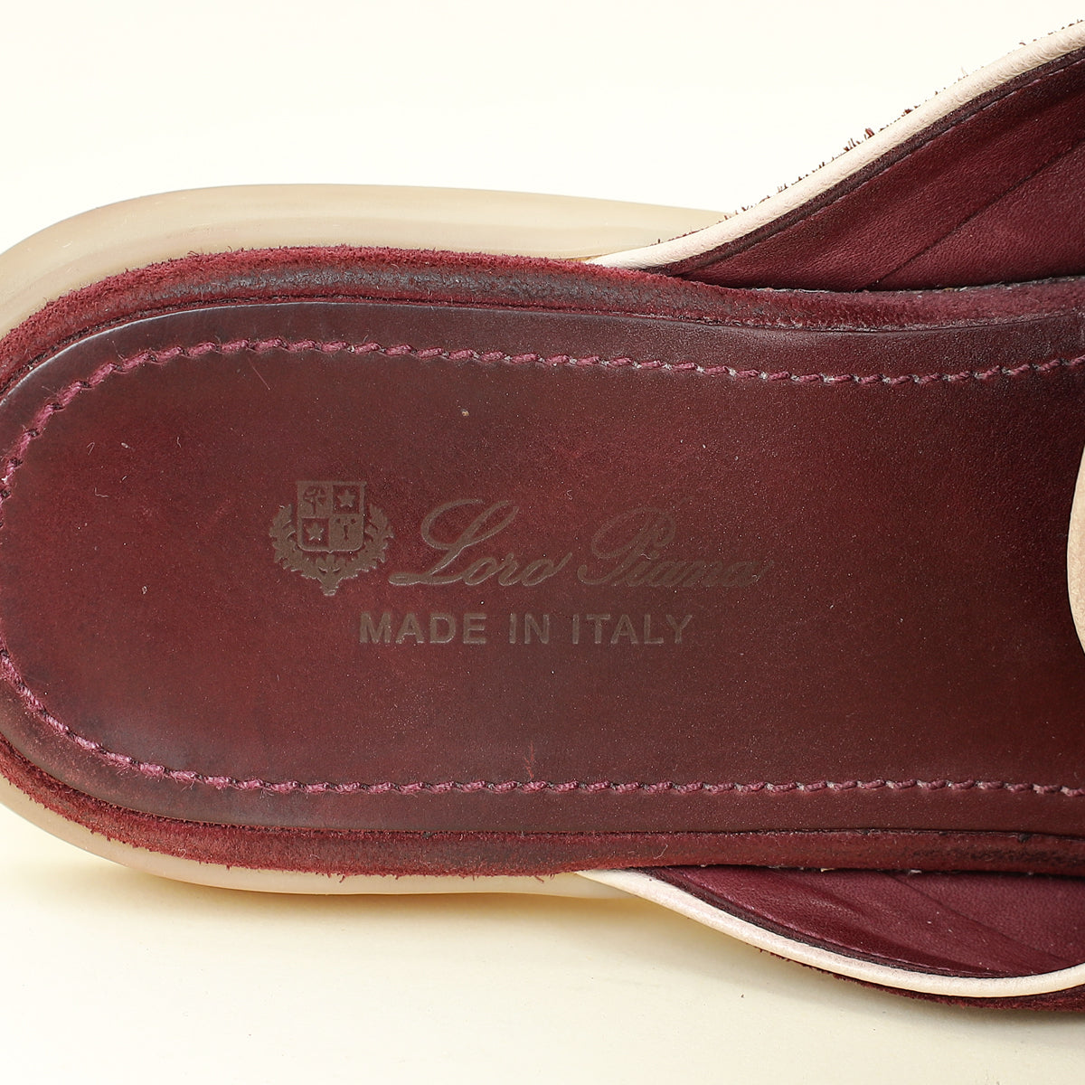 Loro Piana Azuki Bean Babouche Charms Walk Loafer 40