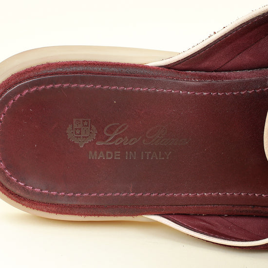 Loro Piana Azuki Bean Babouche Charms Walk Loafer 40