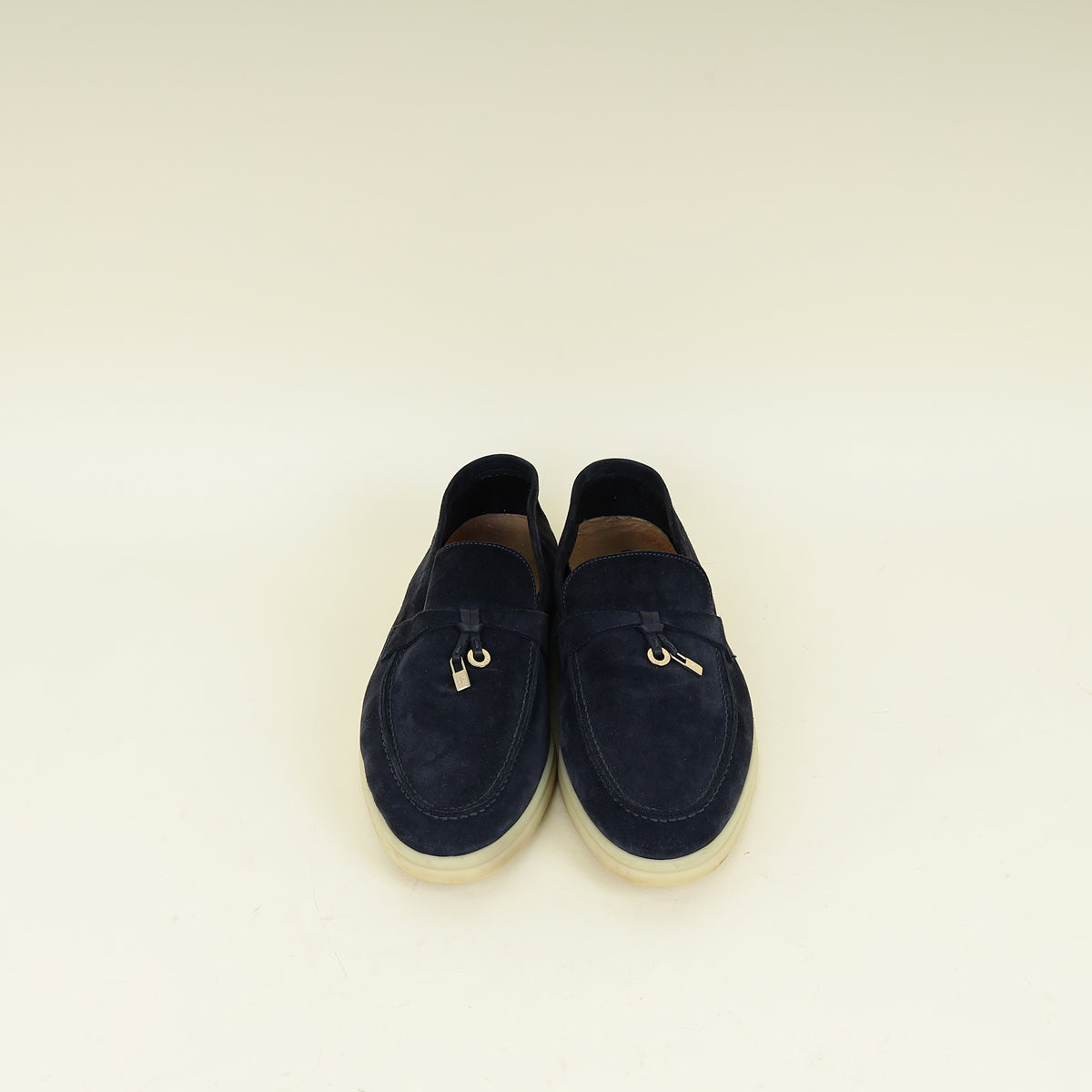 Loro Piana Argo Blue Melanga Summer Charms Walk Loafer 40