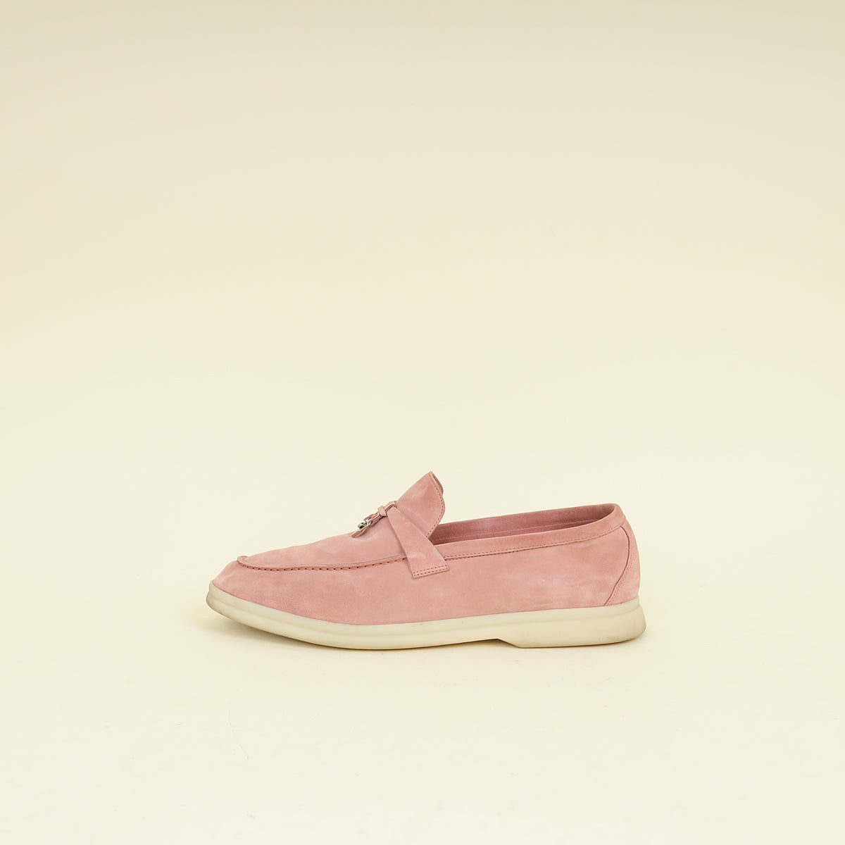 Loro Piana Sorbet Pink Summer Charms Walk Loafer 41.5