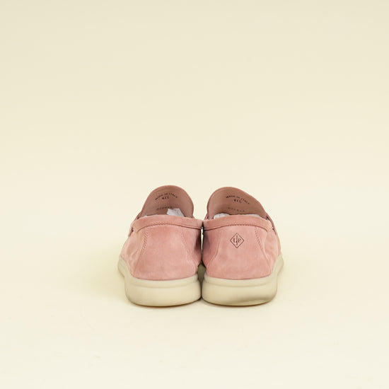 Loro Piana Sorbet Pink Summer Charms Walk Loafer 41.5