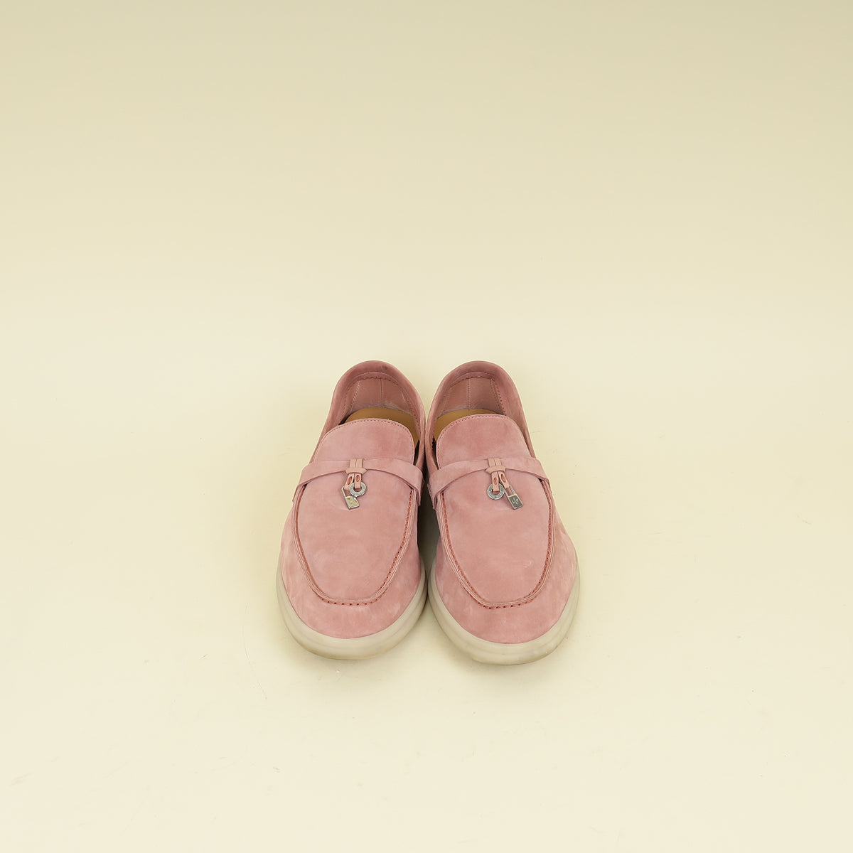 Loro Piana Sorbet Pink Summer Charms Walk Loafer 41.5