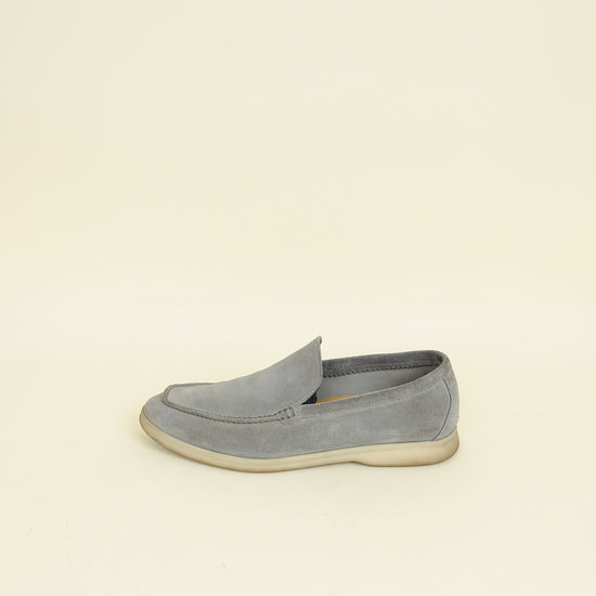 Loro Piana Gull Gray Summer Walk Loafer 41.5