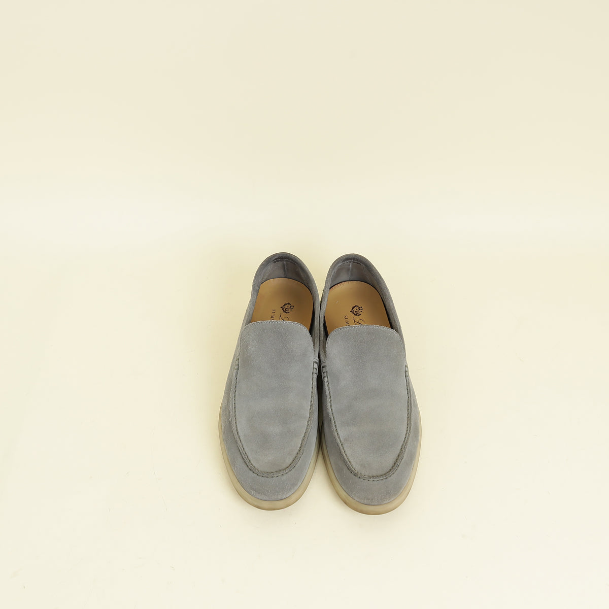 Loro Piana Gull Gray Summer Walk Loafer 41.5