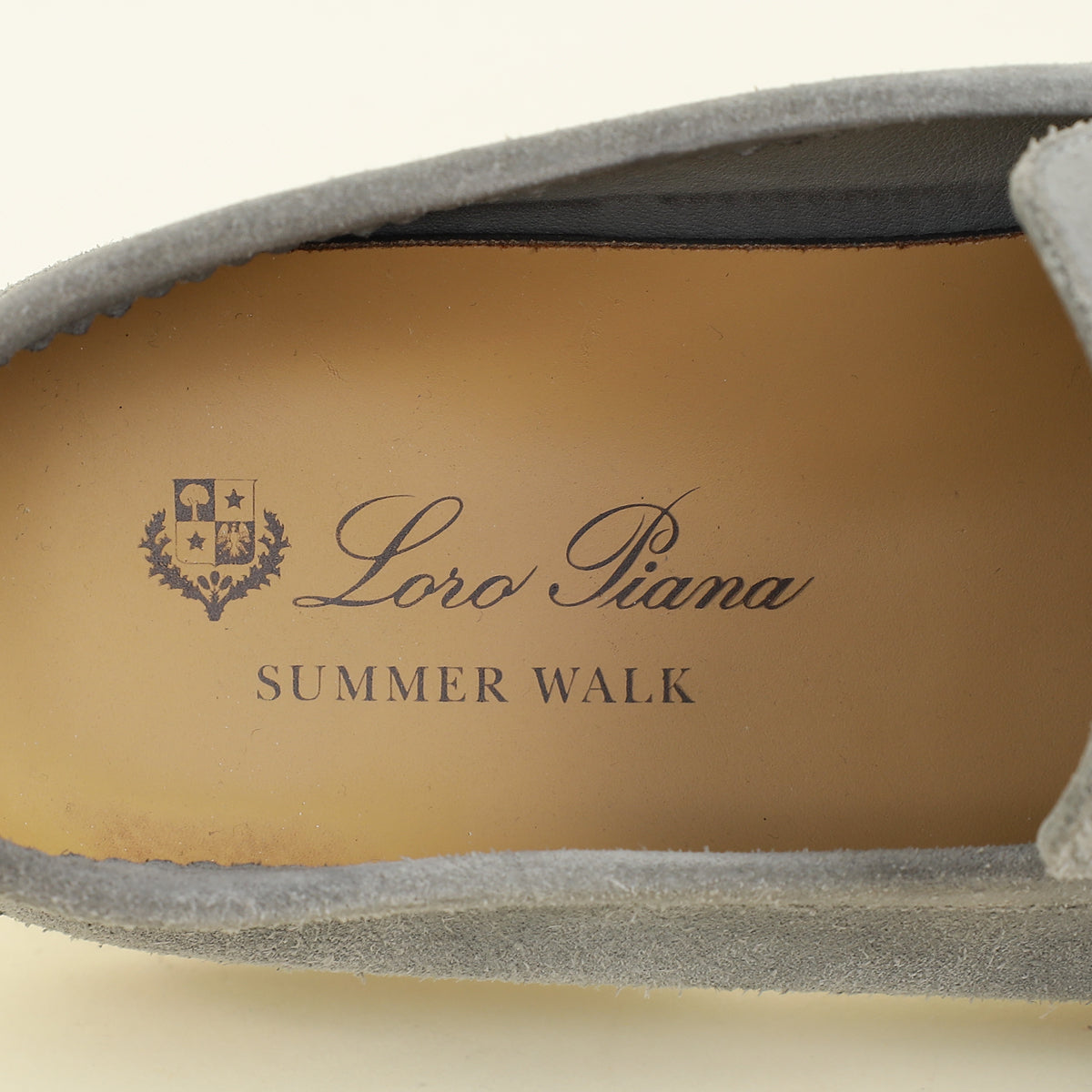 Loro Piana Gull Gray Summer Walk Loafer 41.5