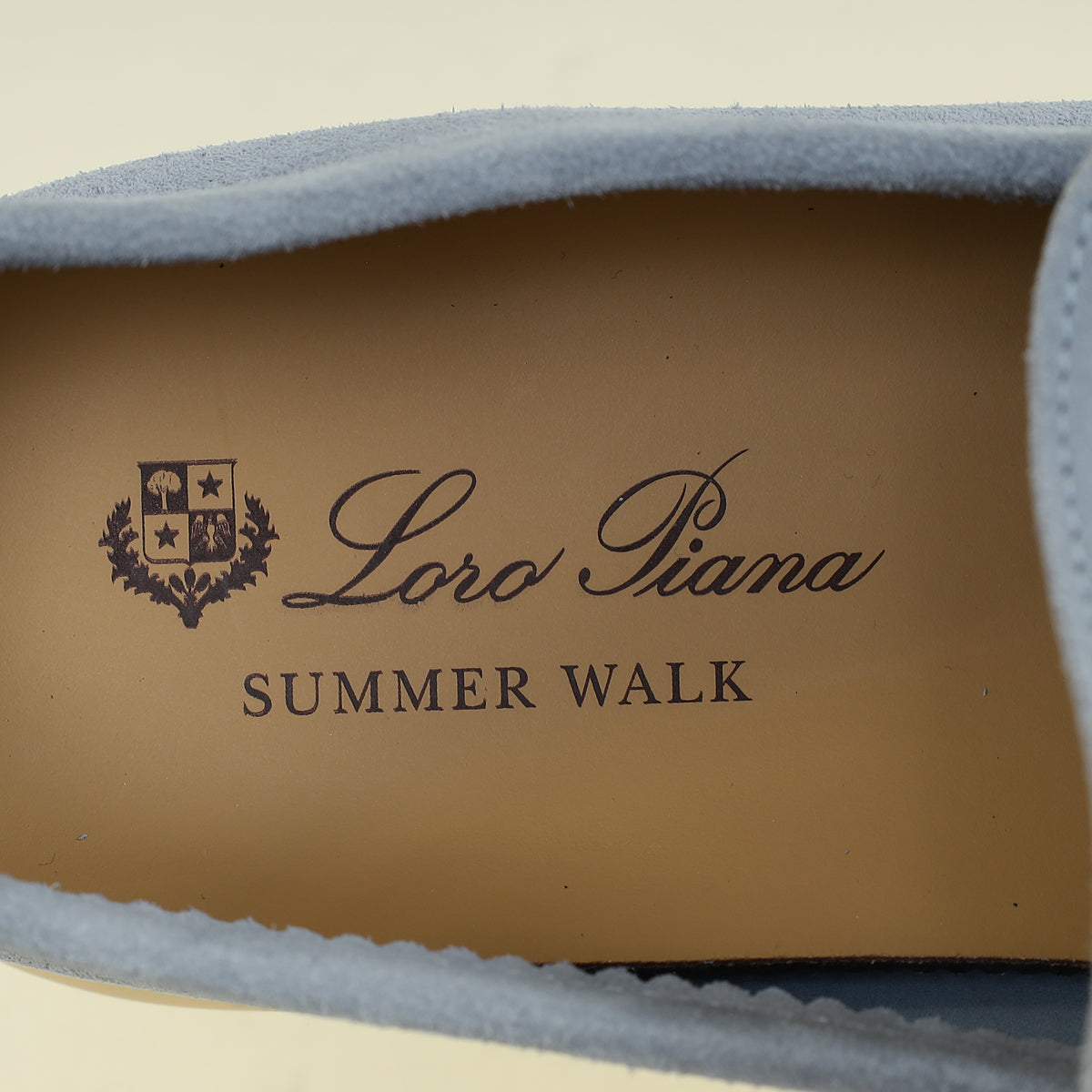 Loro Piana Light Blue Summer Walk Suede Loafer 41.5