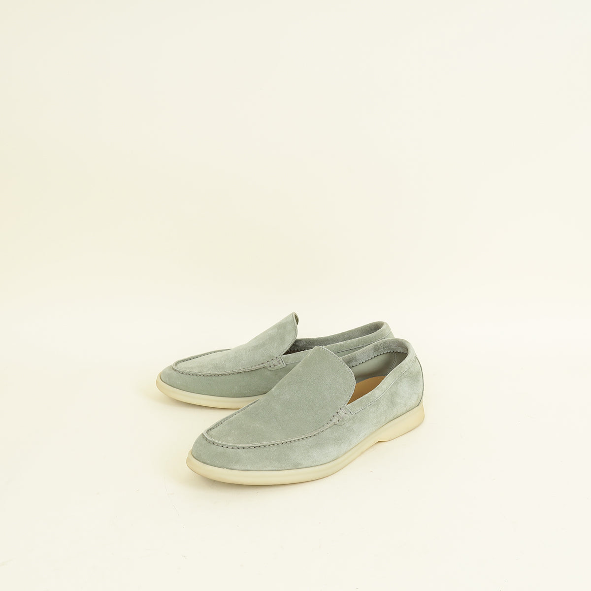 Loro Piana Shamrock Summer Walk Suede Loafer 41.5