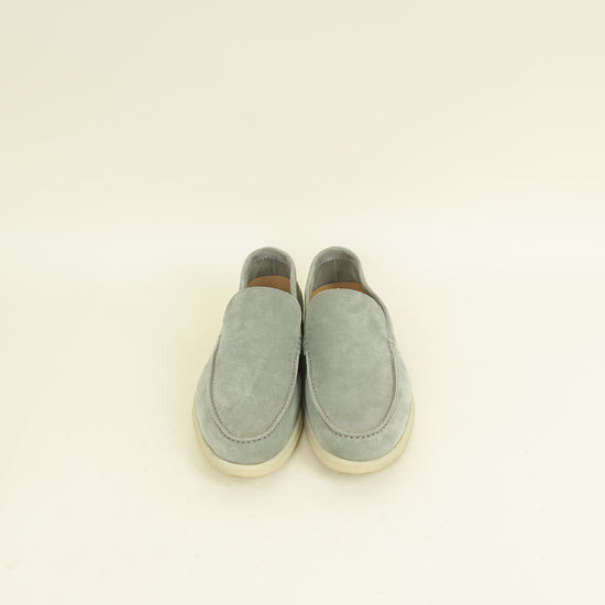 Loro Piana Shamrock Summer Walk Suede Loafer 41.5