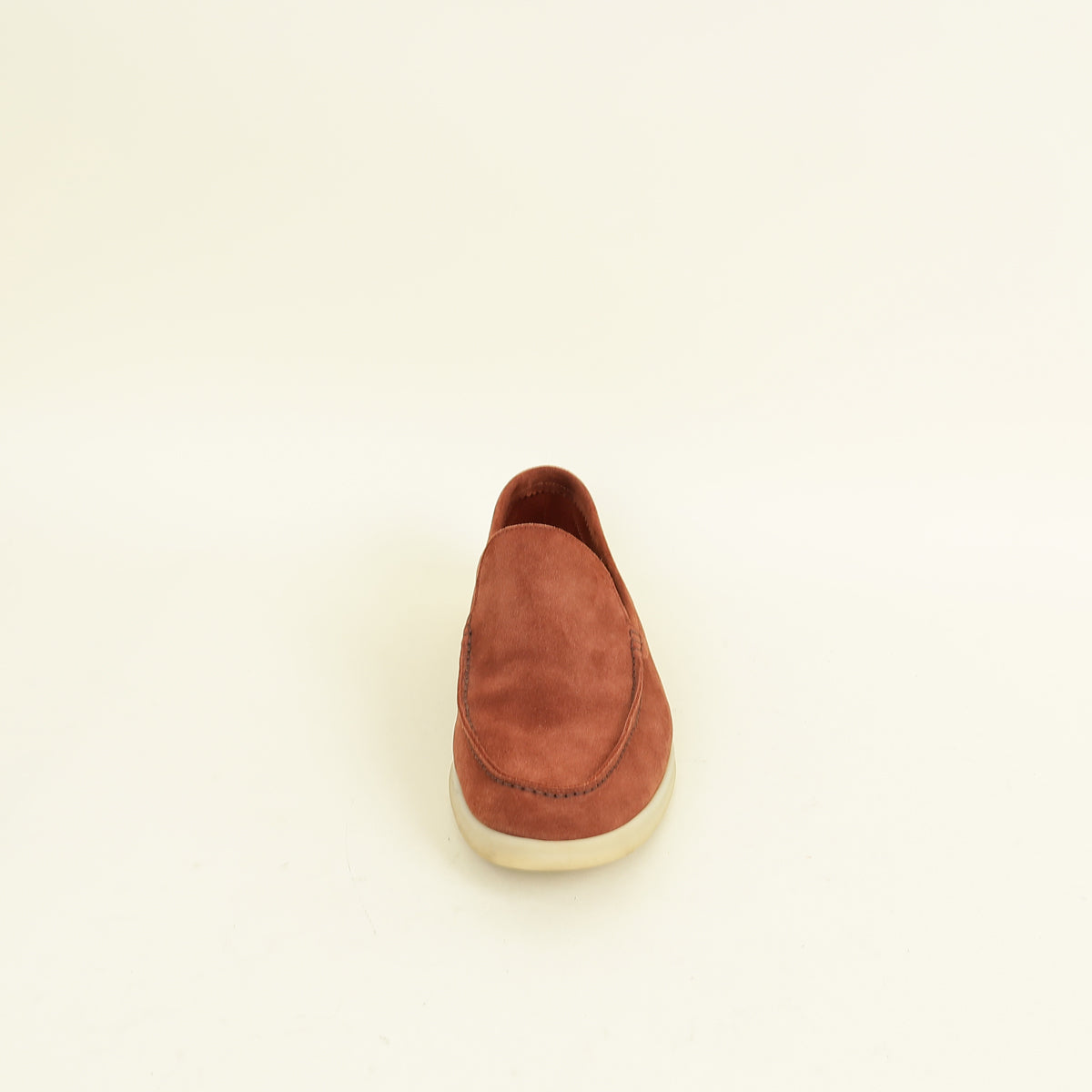 Loro Piana Rust Summer Walk Suede Loafer 41.5