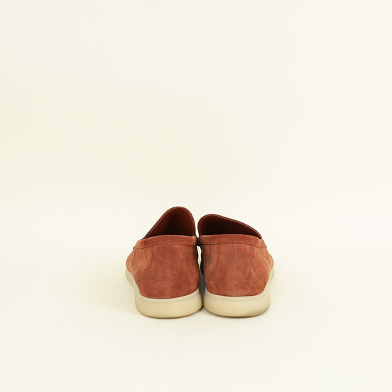 Loro Piana Rust Summer Walk Suede Loafer 41.5