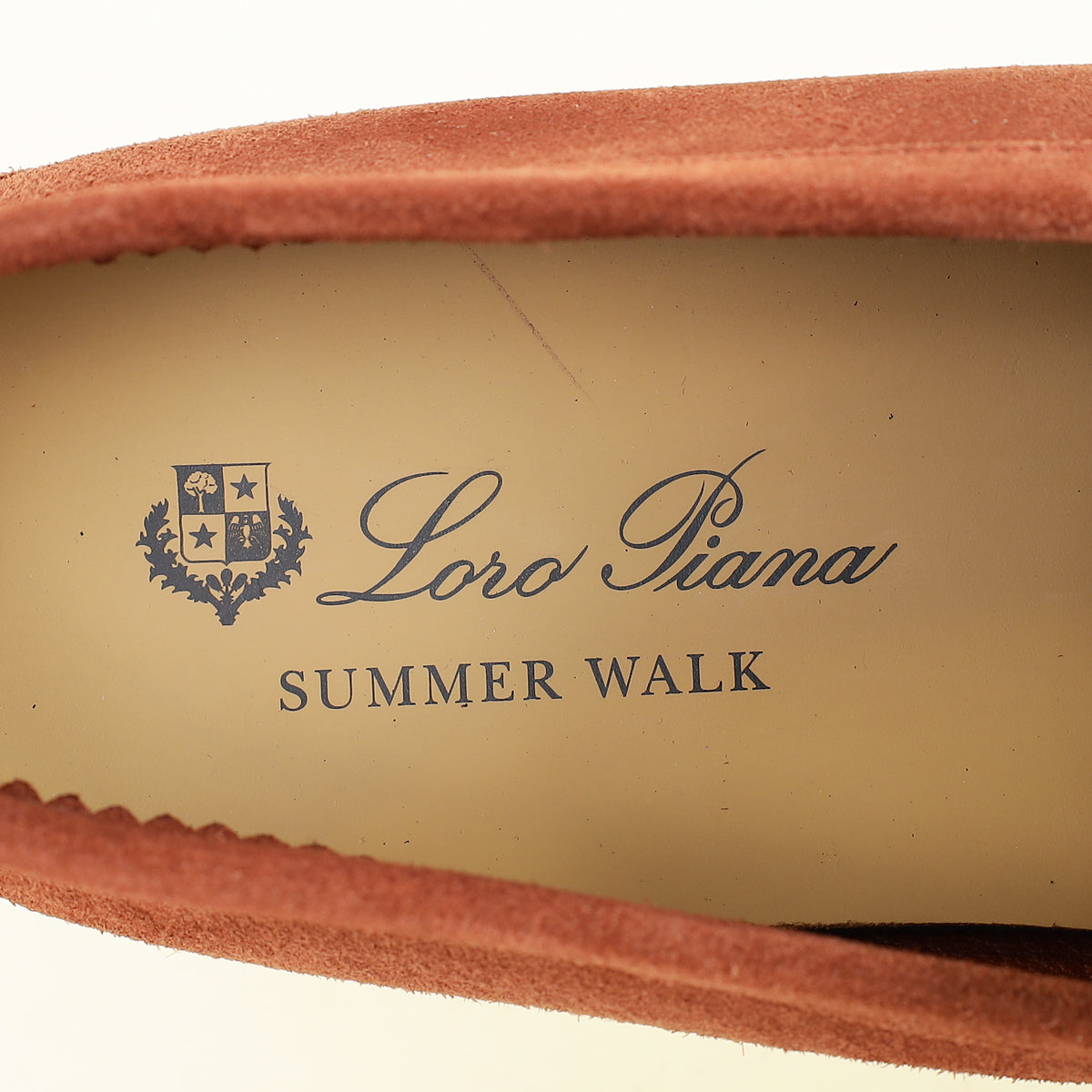 Loro Piana Rust Summer Walk Suede Loafer 41.5