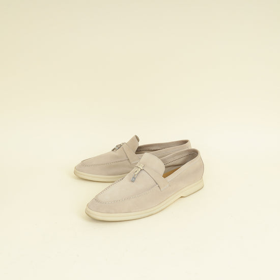 Loro Piana Pearl Powder Summer Charms Walk Loafer 42