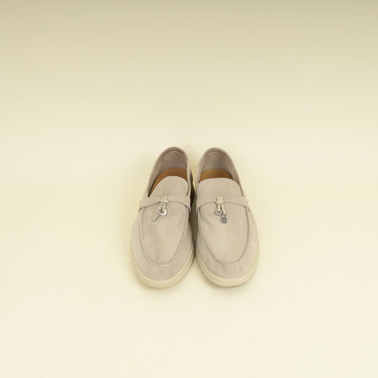 Loro Piana Pearl Powder Summer Charms Walk Loafer 42