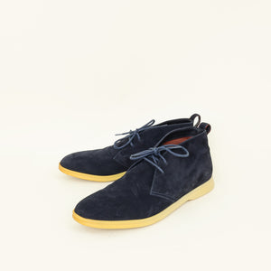 Loro Piana Navy Blue Softey Walk Boots 43.5