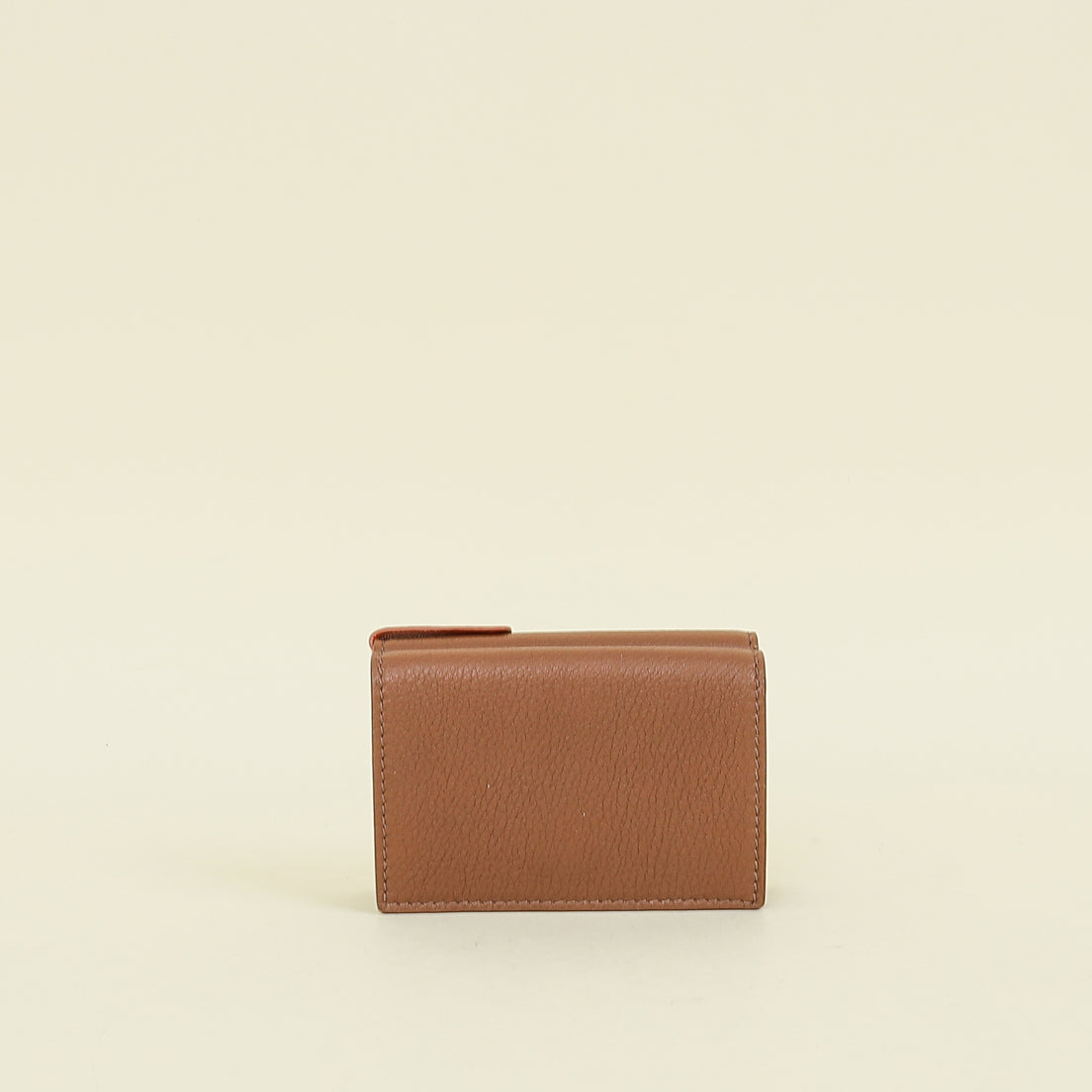 Loro Piana Tan Trifold Compact Wallet