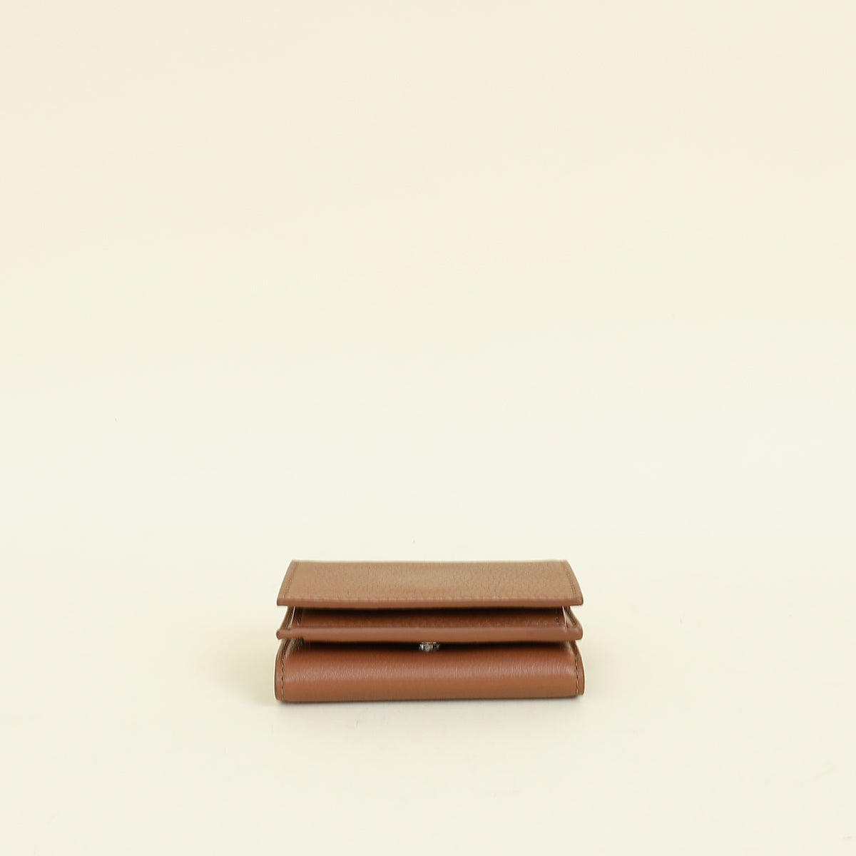 Loro Piana Tan Trifold Compact Wallet