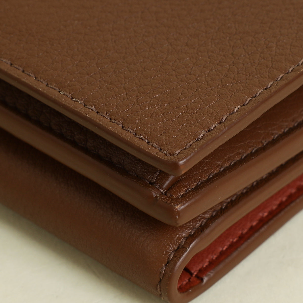 Loro Piana Tan Trifold Compact Wallet