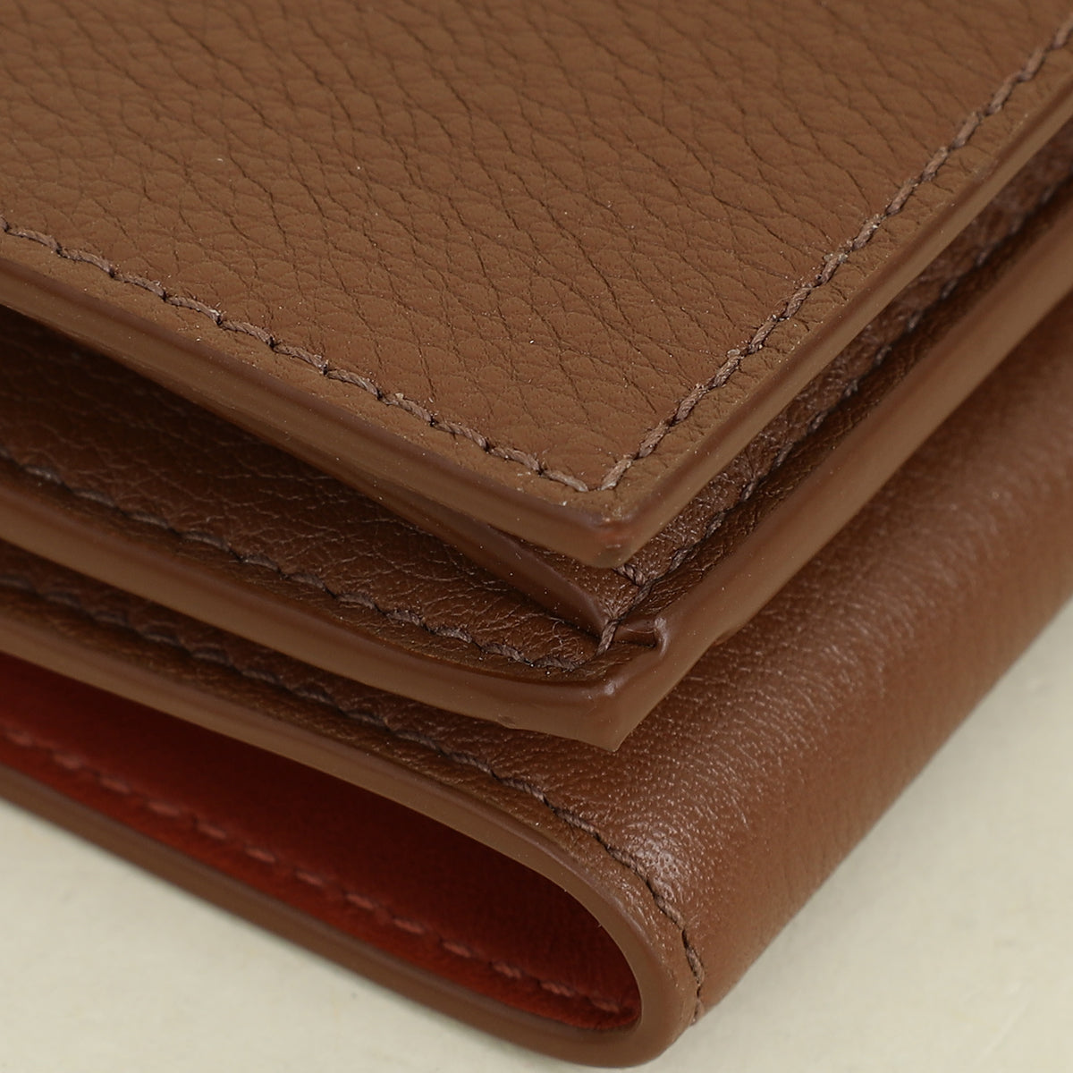 Loro Piana Tan Trifold Compact Wallet