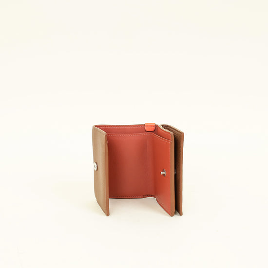 Loro Piana Tan Trifold Compact Wallet