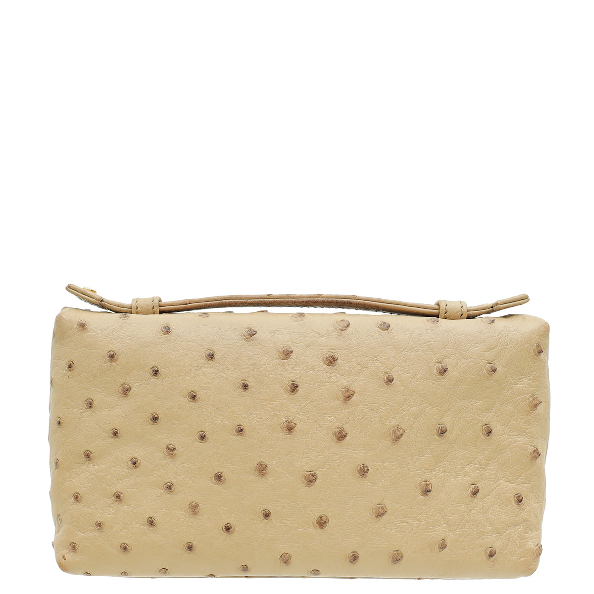 Loro Piana Beige Ostrich L19 Extra Pouch