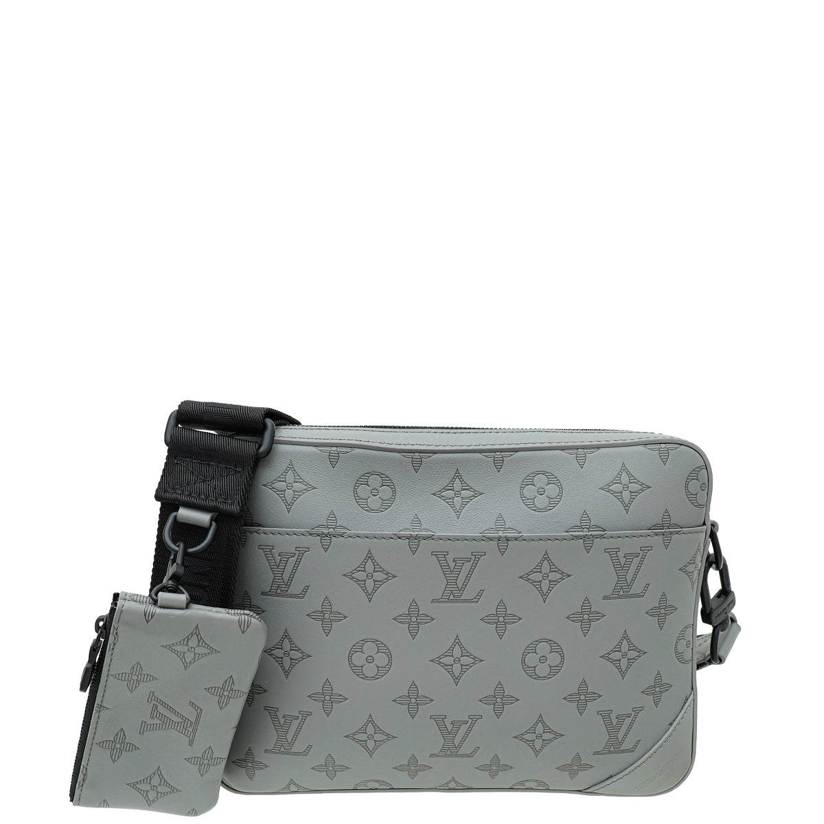 Louis Vuitton Anthracite Grey Monogram Shadow Duo Messenger Bag