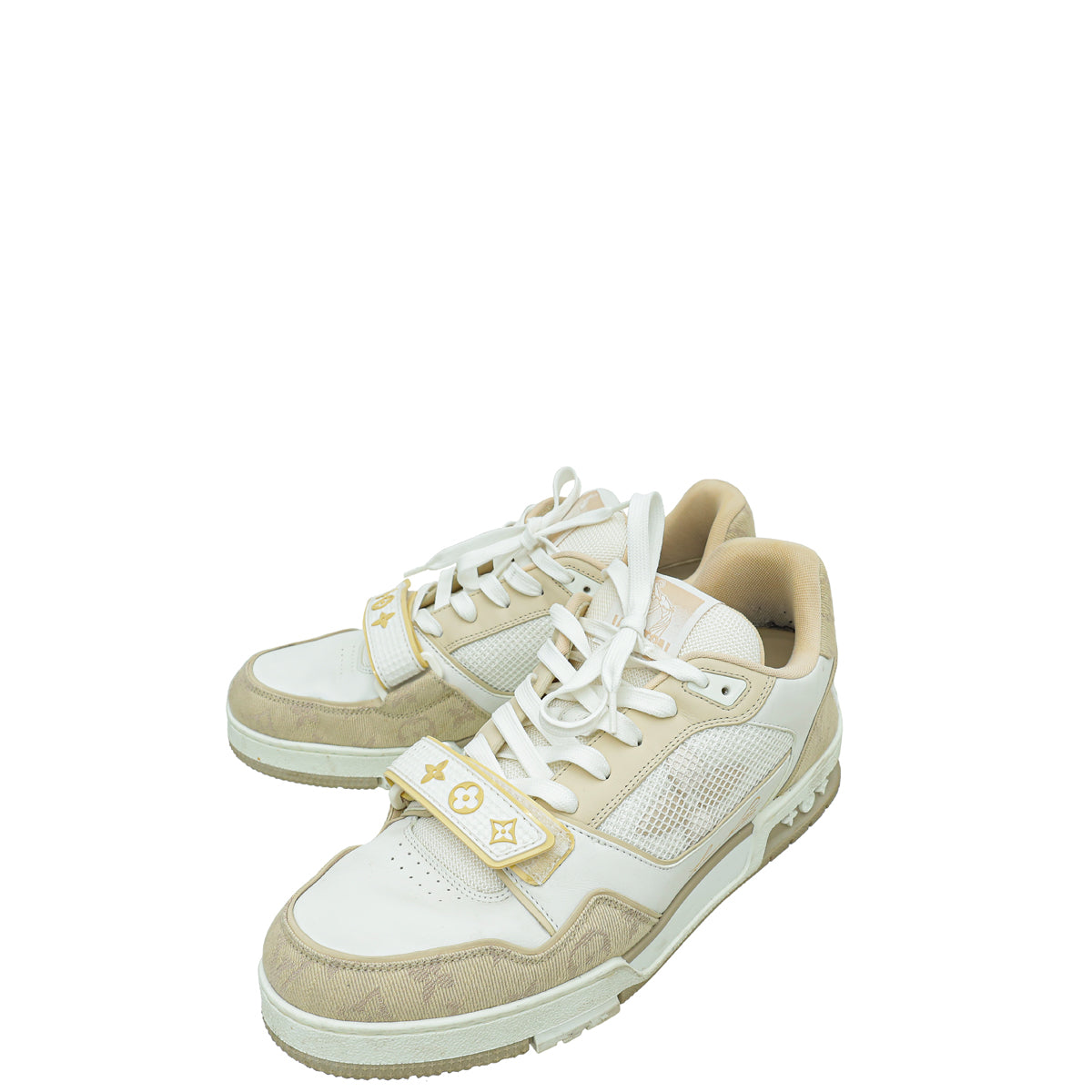 Louis Vuitton Monogram Denim Mesh Trainers Sneakers 8.5-Louis Vuitton-THE CLOSET