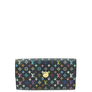 Louis Vuitton Monogram Multicolor Sarah Wallet M.K Initial
