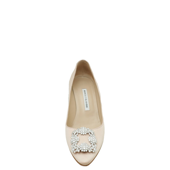 Manolo Blahnik Bicolor Satin Hangisi Pumps 40