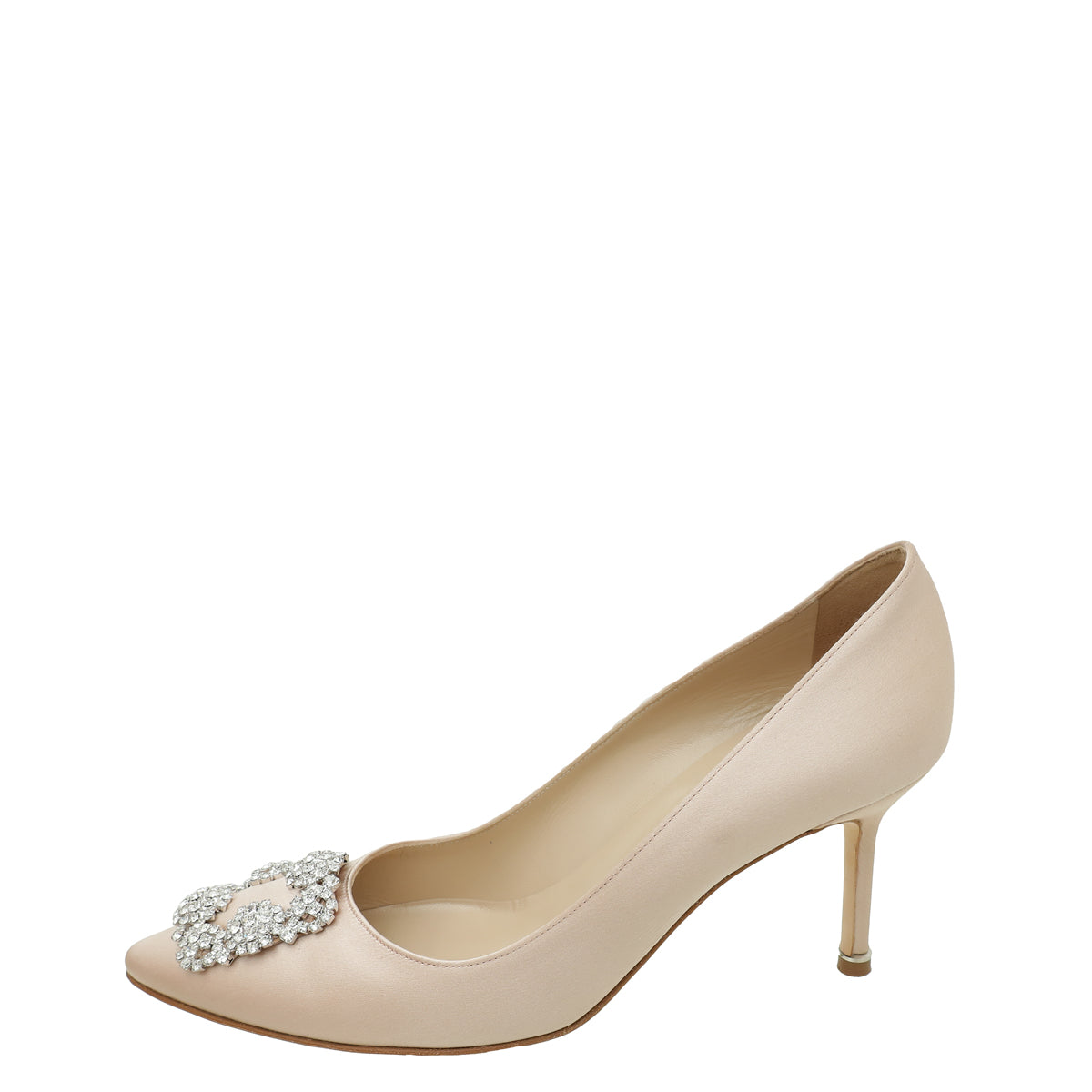 Manolo Blahnik Bicolor Satin Hangisi Pumps 40