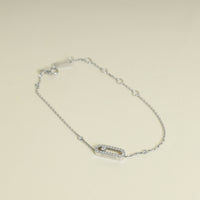 Messika 18K White Gold Move Uno Studded Diamond Bracelet