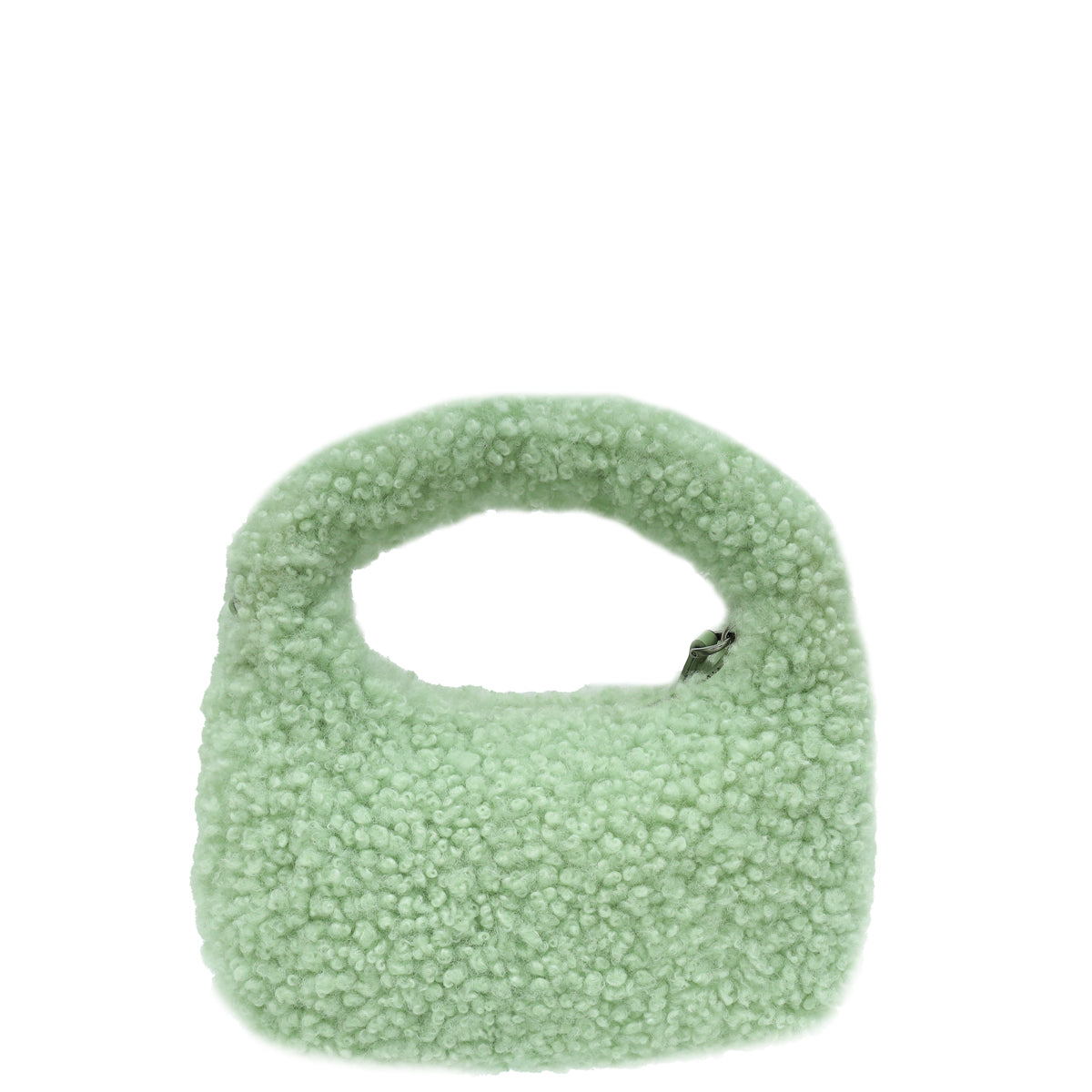 Miu Miu Green Shearling Mini Wander Handle Bag-MIU MIU-THE CLOSET