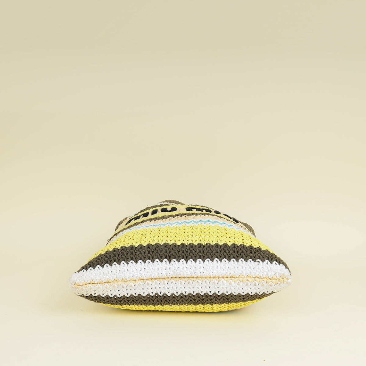 Miu Miu Multicolor Woven Raffia and Crochet Fabric Beach Tote Bag