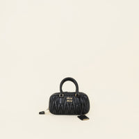 Miu Miu Black Matelassé Arcadie Mini Bag