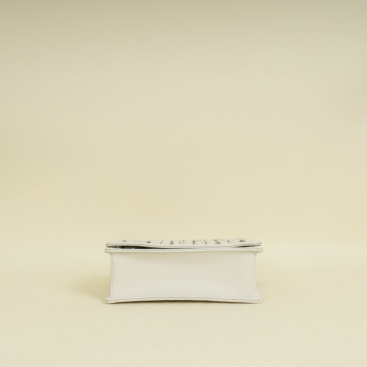 Miu Miu White Matelasse Chain Flap Bag