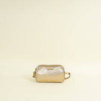 Miu Miu Metallic Gold Double Zip Handbag