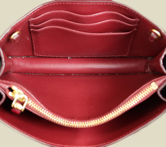 Miu Miu Burgundy Crocodile Mini Shoulder Bag