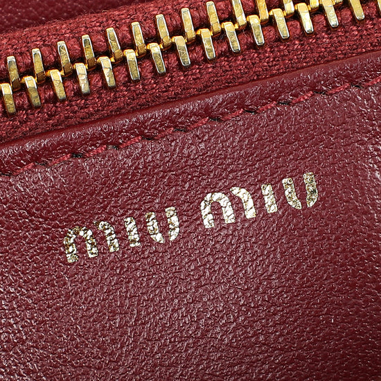 Miu Miu Burgundy Crocodile Mini Shoulder Bag