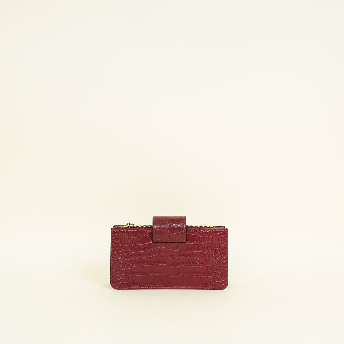 Miu Miu Burgundy Crocodile Mini Shoulder Bag
