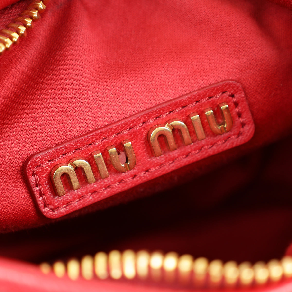 Miu Miu Red Wander Small Hobo Bag