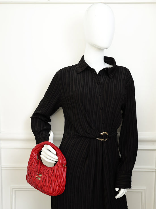 Miu Miu Red Wander Small Hobo Bag