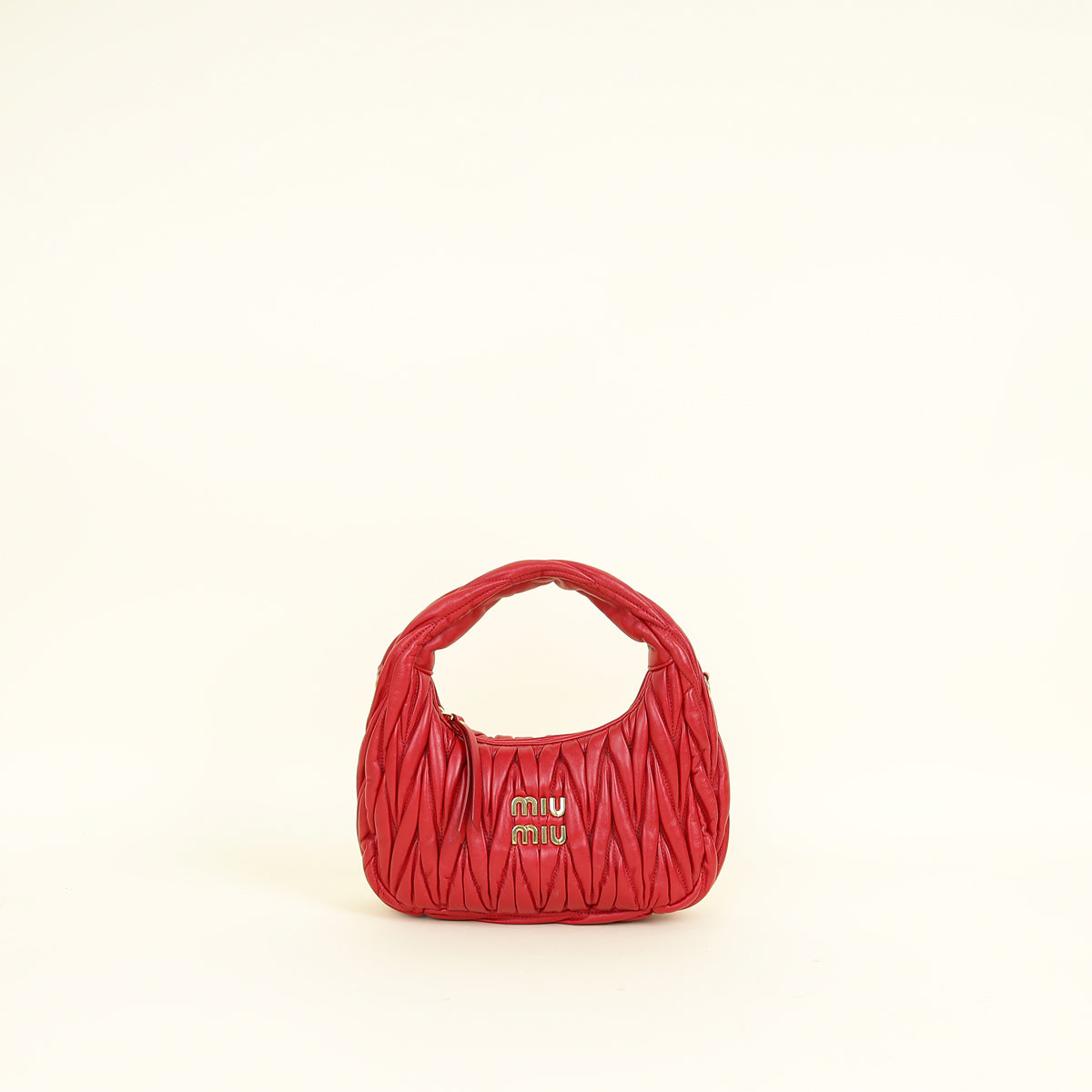 Miu Miu Red Wander Small Hobo Bag