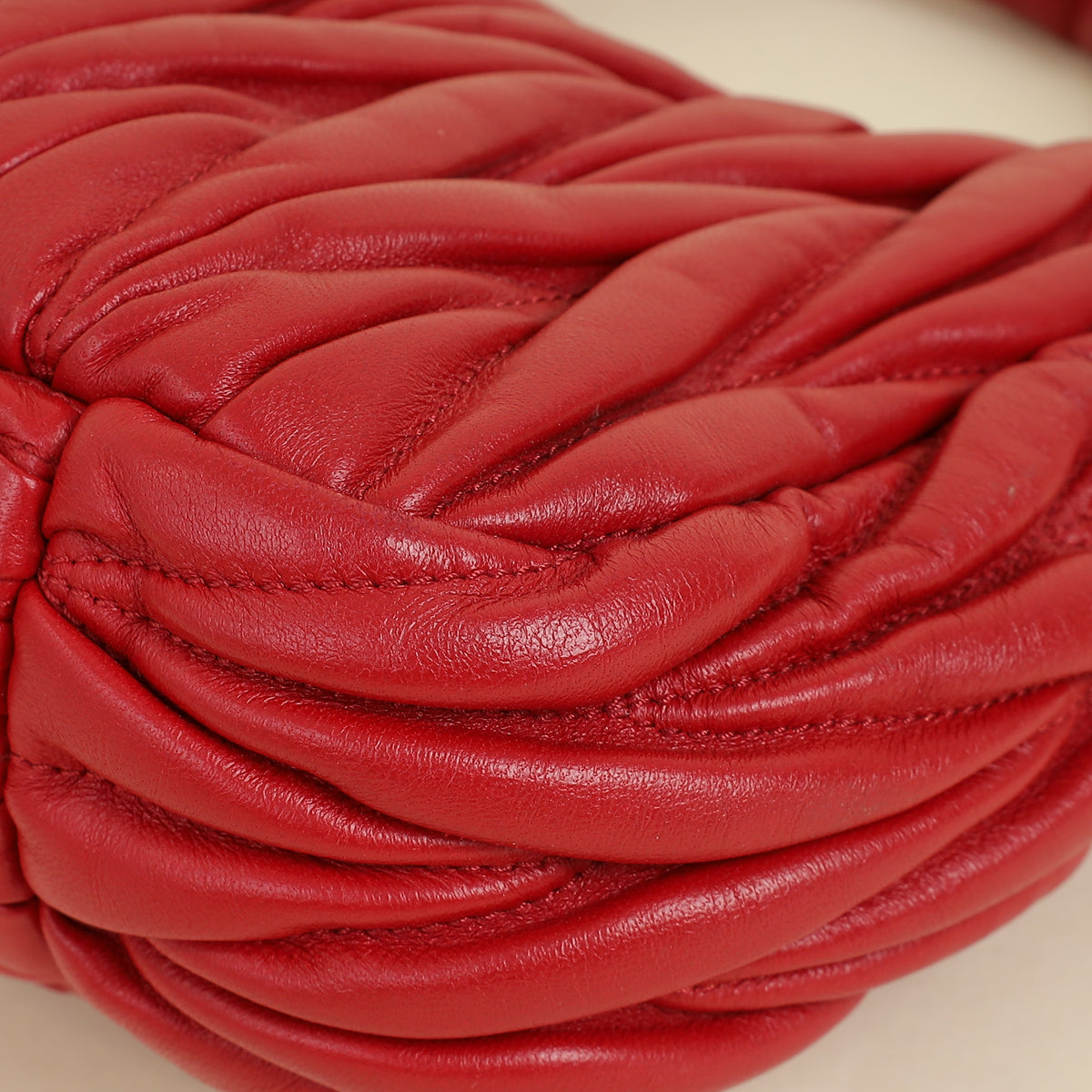 Miu Miu Red Wander Small Hobo Bag