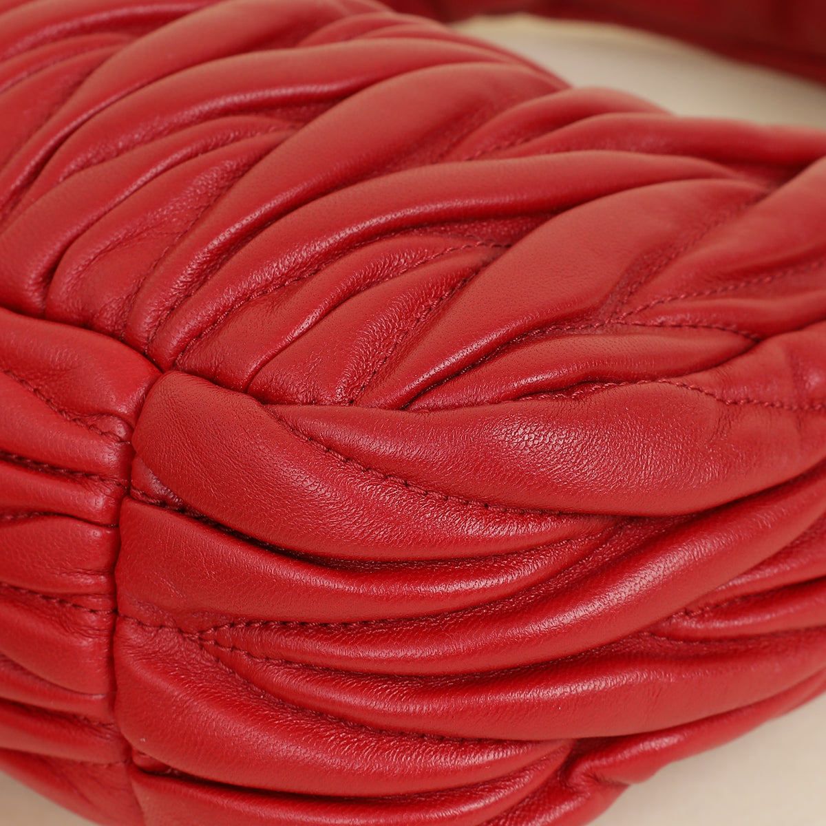 Miu Miu Red Wander Small Hobo Bag