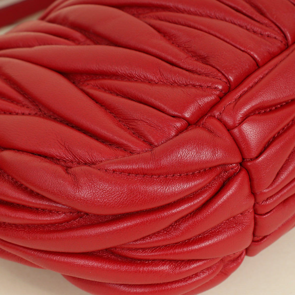 Miu Miu Red Wander Small Hobo Bag