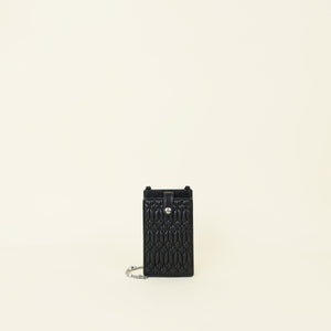 Miu Miu Black Matelasse Phone Shoulder Bag