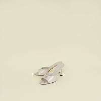 Miu Miu Bicolor Cut Out Logo Heeled Mules 38.5