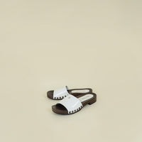 Miu Miu White Logo Clogs Sandal 38